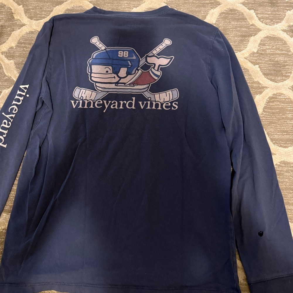 Vineyard Vines Boy’s Navy Blue Tee - Picture 4 of 8